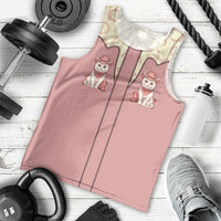 Cowcat Men Tank Top Cowboy Cat Meowdy Retro Western Yoke Pink - Wonder Print Shop