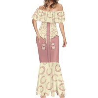 Cowcat Mermaid Dress Cowboy Cat Meowdy Retro Western Yoke Pink - Wonder Print Shop