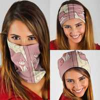 Cowcat Neck Gaiter Cowboy Cat Meowdy Retro Western Yoke Pink - Wonder Print Shop