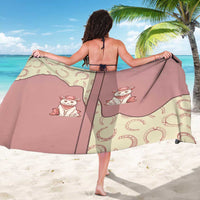 Cowcat Sarong Cowboy Cat Meowdy Retro Western Yoke Pink - Wonder Print Shop