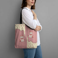 Cowcat Tote Bag Cowboy Cat Meowdy Retro Western Yoke Pink - Wonder Print Shop