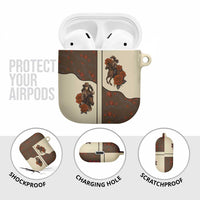 Cowgirl AirPods Case Rose Retro Western Yoke - Wonder Print Shop