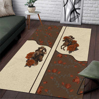 Cowgirl Area Rug Rose Retro Western Yoke - Wonder Print Shop