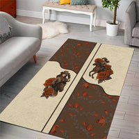 Cowgirl Area Rug Rose Retro Western Yoke - Wonder Print Shop