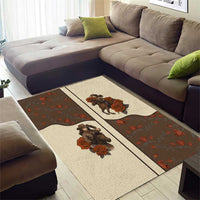 Cowgirl Area Rug Rose Retro Western Yoke - Wonder Print Shop