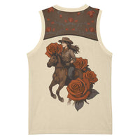 Cowgirl Basketball Jersey Rose Retro Western Yoke - Wonder Print Shop