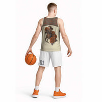 Cowgirl Basketball Jersey Rose Retro Western Yoke - Wonder Print Shop
