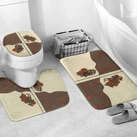 Cowgirl Bathroom Set Rose Retro Western Yoke - Wonder Print Shop