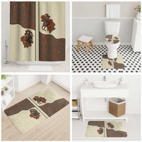 Cowgirl Bathroom Set Rose Retro Western Yoke - Wonder Print Shop