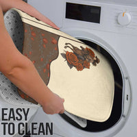 Cowgirl Bathroom Set Rose Retro Western Yoke - Wonder Print Shop