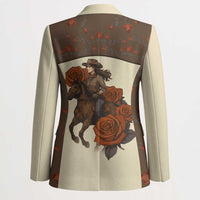 Cowgirl Blazer Rose Retro Western Yoke - Wonder Print Shop