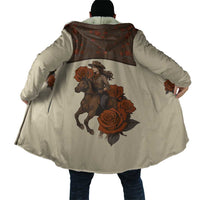 Cowgirl Cloak Rose Retro Western Yoke - Wonder Print Shop