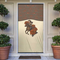 Cowgirl Door Cover Rose Retro Western Yoke - Wonder Print Shop