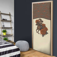 Cowgirl Door Cover Rose Retro Western Yoke - Wonder Print Shop