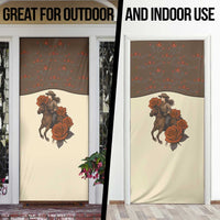 Cowgirl Door Cover Rose Retro Western Yoke - Wonder Print Shop