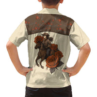 Cowgirl Family Matching Long Sleeve Bodycon Dress and Hawaiian Shirt Rose Retro Western Yoke - Wonder Print Shop