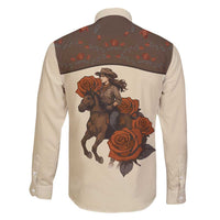 Cowgirl Family Matching Off Shoulder Maxi Dress and Hawaiian Shirt Rose Retro Western Yoke - Wonder Print Shop