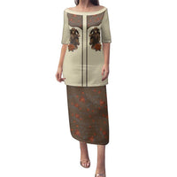 Cowgirl Family Matching Puletasi and Hawaiian Shirt Rose Retro Western Yoke - Wonder Print Shop