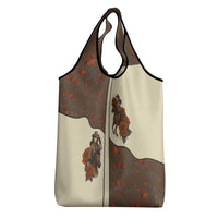 Cowgirl Grocery Bag Rose Retro Western Yoke - Wonder Print Shop