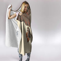 Cowgirl Hooded Blanket Rose Retro Western Yoke - Wonder Print Shop