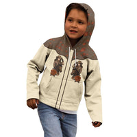 Cowgirl Kid Hoodie Rose Retro Western Yoke - Wonder Print Shop