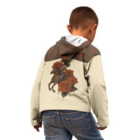 Cowgirl Kid Hoodie Rose Retro Western Yoke - Wonder Print Shop