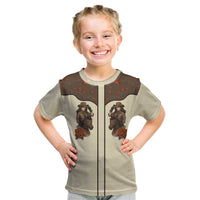 Cowgirl Kid T Shirt Rose Retro Western Yoke - Wonder Print Shop