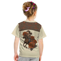 Cowgirl Kid T Shirt Rose Retro Western Yoke - Wonder Print Shop