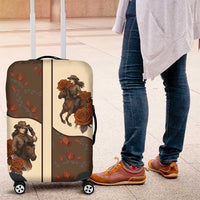 Cowgirl Luggage Cover Rose Retro Western Yoke - Wonder Print Shop