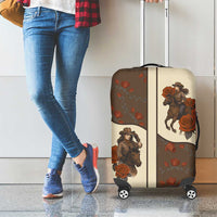 Cowgirl Luggage Cover Rose Retro Western Yoke - Wonder Print Shop