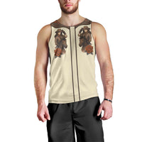 Cowgirl Men Tank Top Rose Retro Western Yoke - Wonder Print Shop