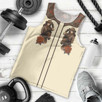 Cowgirl Men Tank Top Rose Retro Western Yoke - Wonder Print Shop