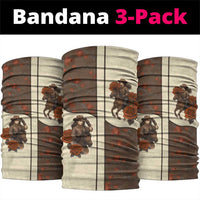 Cowgirl Neck Gaiter Rose Retro Western Yoke - Wonder Print Shop