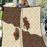 Cowgirl Quilt Rose Retro Western Yoke - Wonder Print Shop