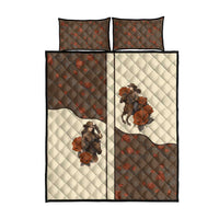 Cowgirl Quilt Bed Set Rose Retro Western Yoke - Wonder Print Shop