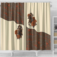 Cowgirl Shower Curtain Rose Retro Western Yoke - Wonder Print Shop