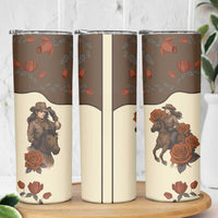 Cowgirl Skinny Tumbler Rose Retro Western Yoke - Wonder Print Shop
