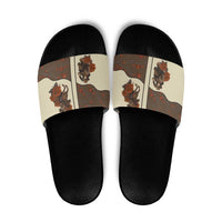 Cowgirl Slide Sandals Rose Retro Western Yoke - Wonder Print Shop