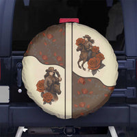 Cowgirl Spare Tire Cover Rose Retro Western Yoke - Wonder Print Shop