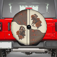 Cowgirl Spare Tire Cover Rose Retro Western Yoke - Wonder Print Shop