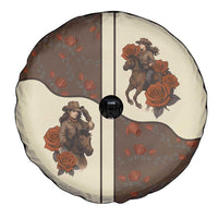 Cowgirl Spare Tire Cover Rose Retro Western Yoke - Wonder Print Shop