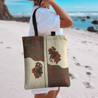 Cowgirl Tote Bag Rose Retro Western Yoke - Wonder Print Shop