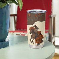 Cowgirl Tumbler Cup Rose Retro Western Yoke - Wonder Print Shop