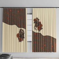 Cowgirl Window Curtain Rose Retro Western Yoke - Wonder Print Shop