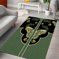 Retro Butterfly Area Rug Western Yoke Style - Wonder Print Shop