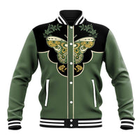 Retro Butterfly Baseball Jacket Western Yoke Style - Wonder Print Shop