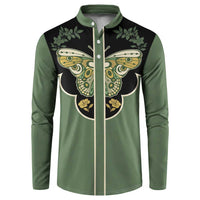 Retro Butterfly Button Sweatshirt Western Yoke Style - Wonder Print Shop