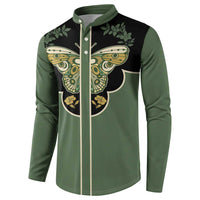 Retro Butterfly Button Sweatshirt Western Yoke Style - Wonder Print Shop