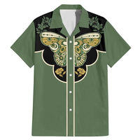 Retro Butterfly Family Matching Mermaid Dress and Hawaiian Shirt Western Yoke Style - Wonder Print Shop