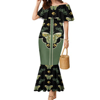 Retro Butterfly Family Matching Mermaid Dress and Hawaiian Shirt Western Yoke Style - Wonder Print Shop